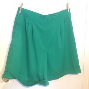 Vintage High Waisted Green Shorts
